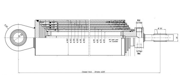 Zylinder 5600 Hub 4220 Art.Nr. 23572