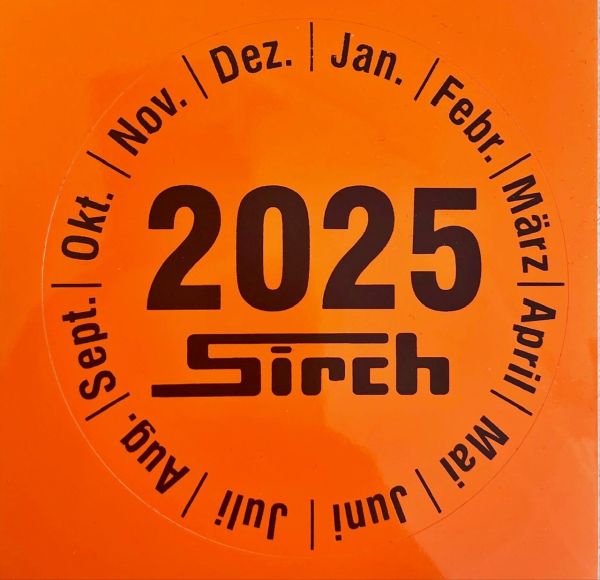 Aufkleber Prüfplakette - PVC Jahr 2025 Art.Nr. 70006
