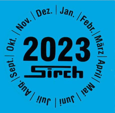 Aufkleber Prüfplakette - PVC Jahr 2023 Art.Nr. 70006