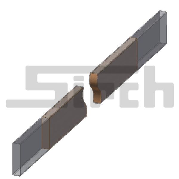 Einstecklatte Alu-Rechteckrohr 100x25x2 L=8000 mm mit Holzkern Art.Nr. 913485