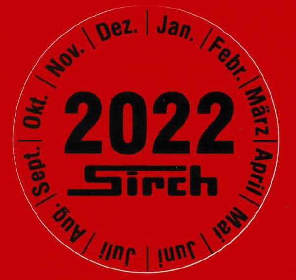 Aufkleber Prüfplakette - PVC Jahr 2022 Art.Nr. 70006